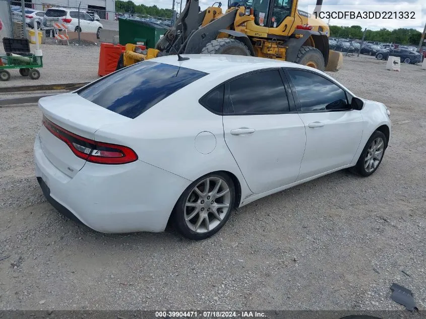 2013 Dodge Dart Sxt VIN: 1C3CDFBA3DD221332 Lot: 39904471