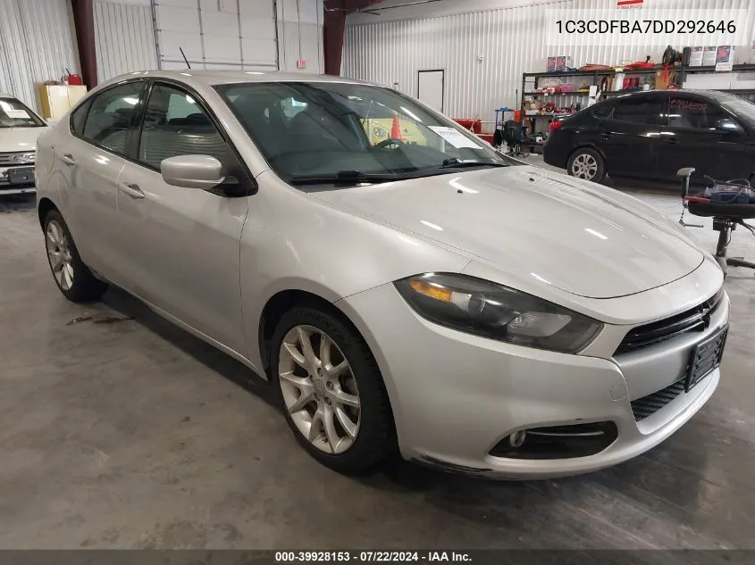 1C3CDFBA7DD292646 2013 Dodge Dart Sxt