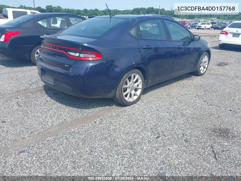 2013 Dodge Dart Sxt VIN: 1C3CDFBA4DD157768 Lot: 39935500