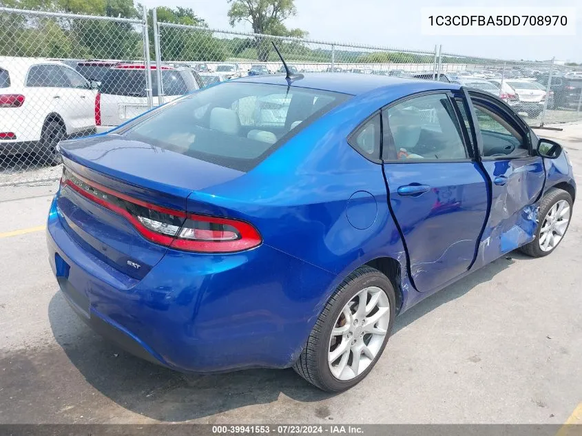 2013 Dodge Dart Sxt VIN: 1C3CDFBA5DD708970 Lot: 39941553