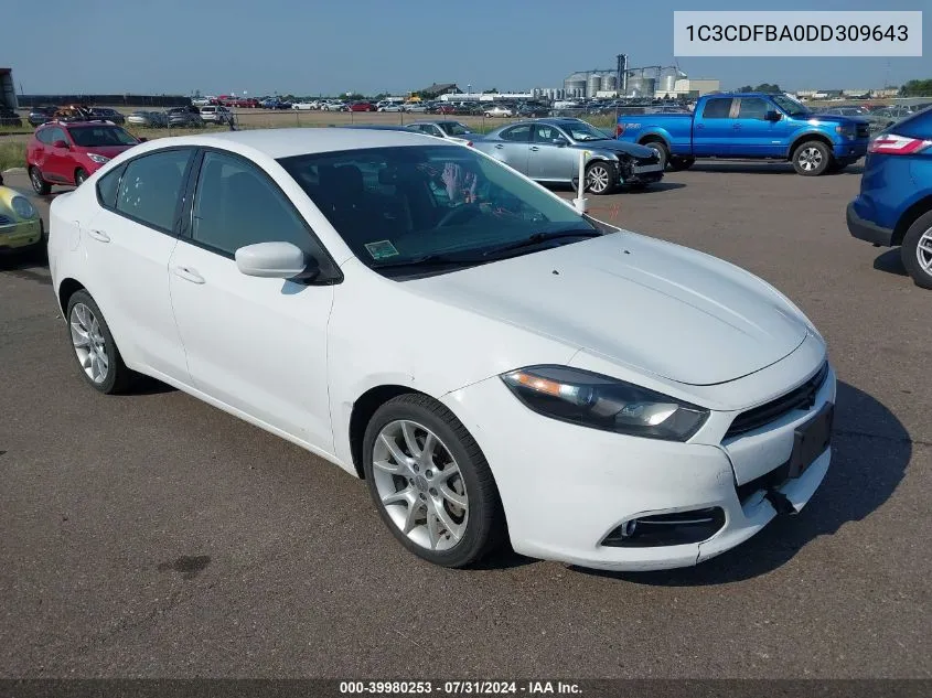 1C3CDFBA0DD309643 2013 Dodge Dart Sxt