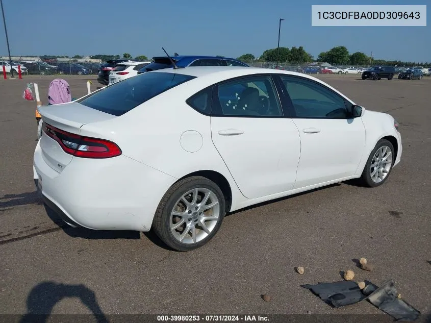 1C3CDFBA0DD309643 2013 Dodge Dart Sxt