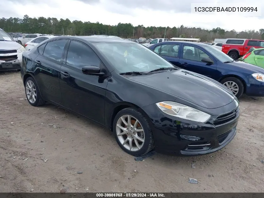 2013 Dodge Dart Sxt/Rallye VIN: 1C3CDFBA4DD109994 Lot: 39981767