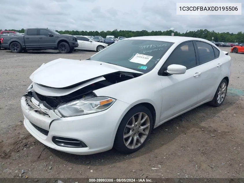 1C3CDFBAXDD195506 2013 Dodge Dart Sxt