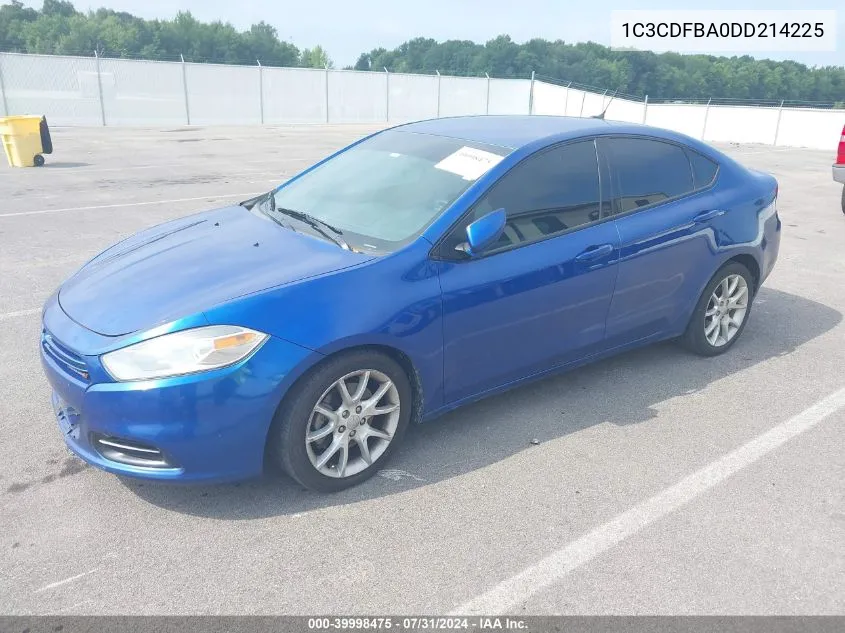 2013 Dodge Dart Sxt VIN: 1C3CDFBA0DD214225 Lot: 39998475