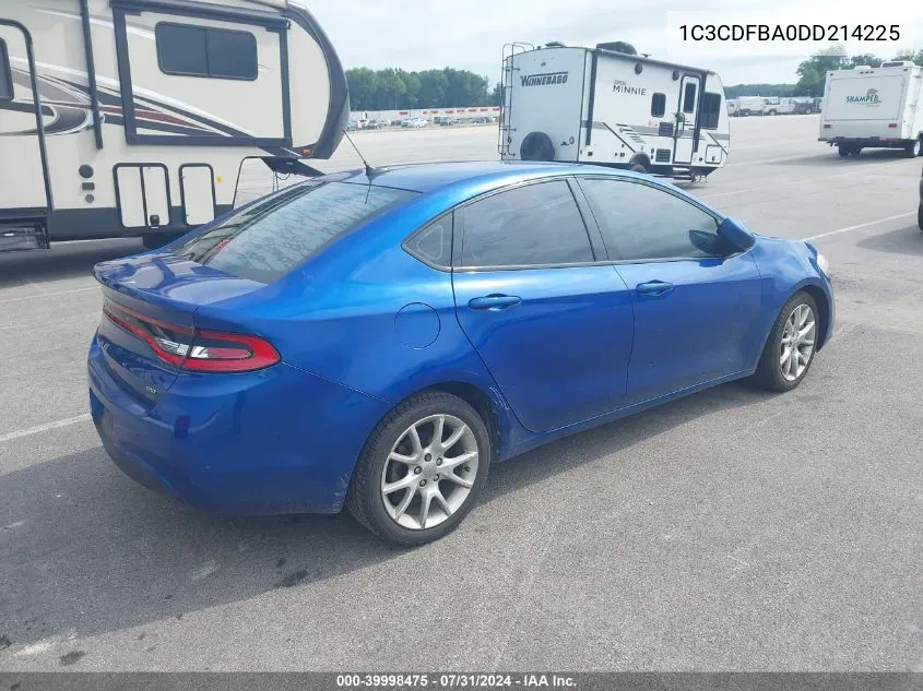 2013 Dodge Dart Sxt VIN: 1C3CDFBA0DD214225 Lot: 39998475