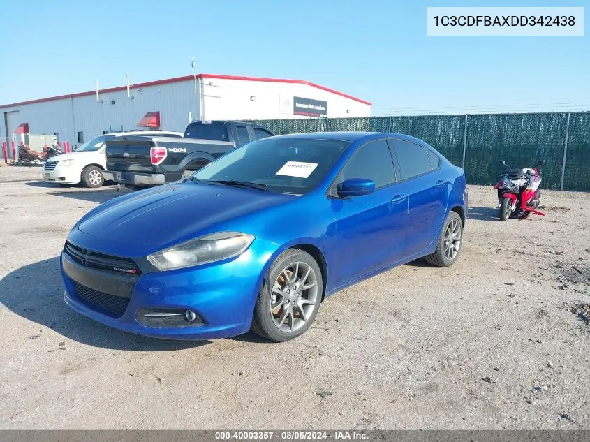 1C3CDFBAXDD342438 2013 Dodge Dart Sxt