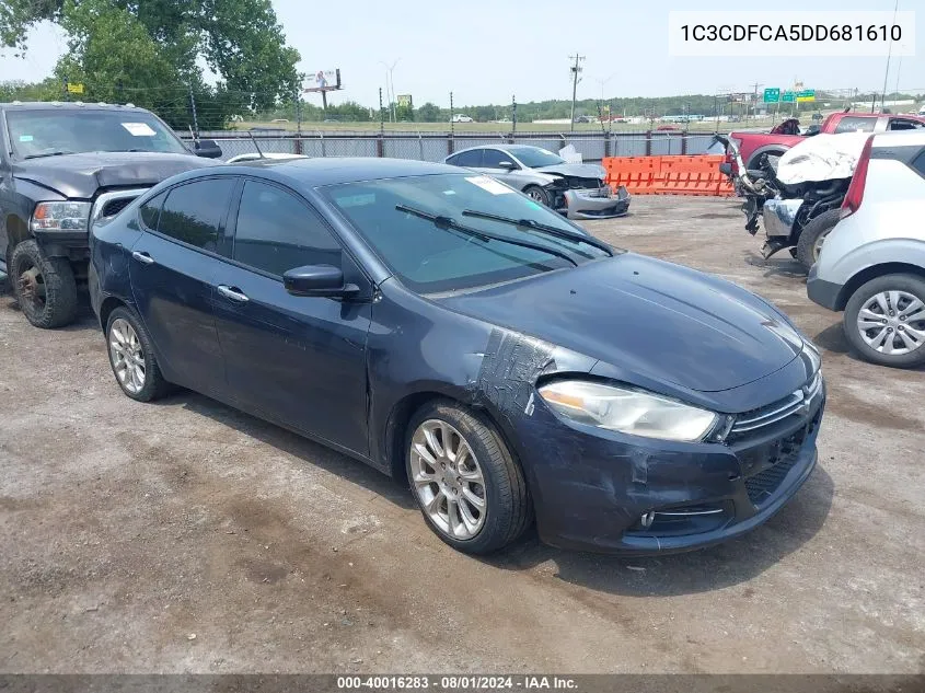 2013 Dodge Dart Limited VIN: 1C3CDFCA5DD681610 Lot: 40016283