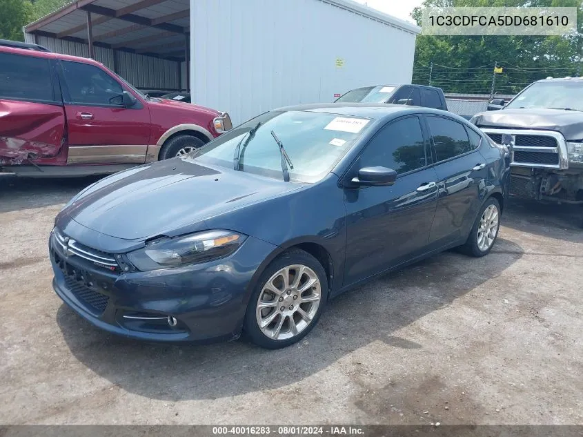 2013 Dodge Dart Limited VIN: 1C3CDFCA5DD681610 Lot: 40016283