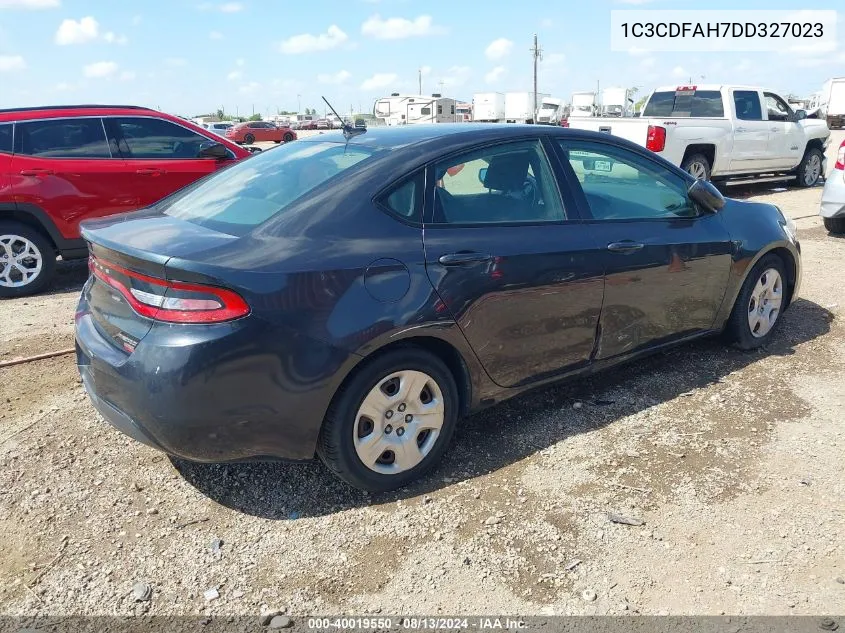 2013 Dodge Dart Se/Aero VIN: 1C3CDFAH7DD327023 Lot: 40019550