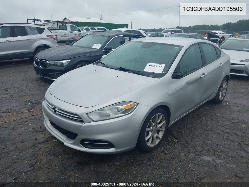 2013 Dodge Dart Sxt VIN: 1C3CDFBA4DD195503 Lot: 40025751