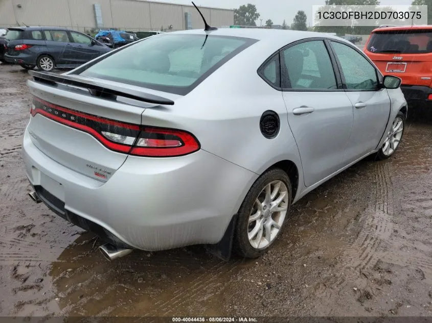 2013 Dodge Dart Sxt/Rallye VIN: 1C3CDFBH2DD703075 Lot: 40044436