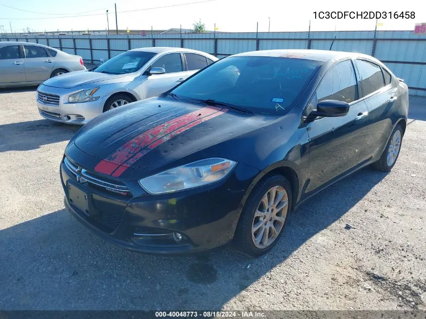 2013 Dodge Dart Limited VIN: 1C3CDFCH2DD316458 Lot: 40048773