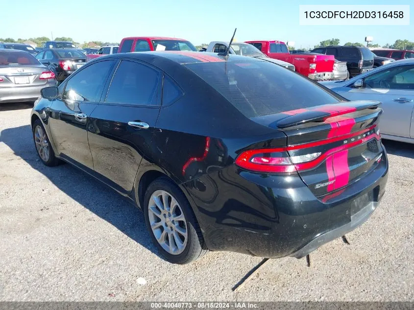 1C3CDFCH2DD316458 2013 Dodge Dart Limited