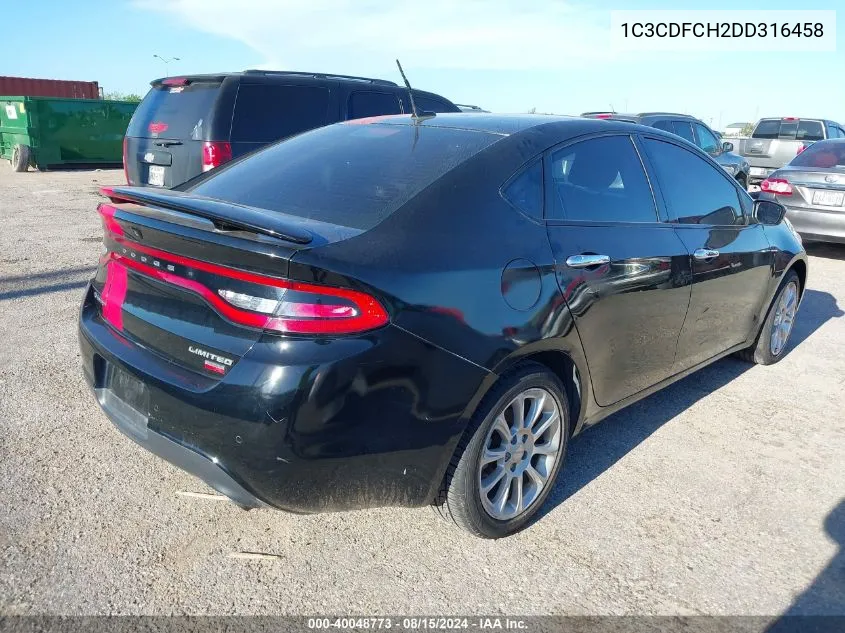 1C3CDFCH2DD316458 2013 Dodge Dart Limited