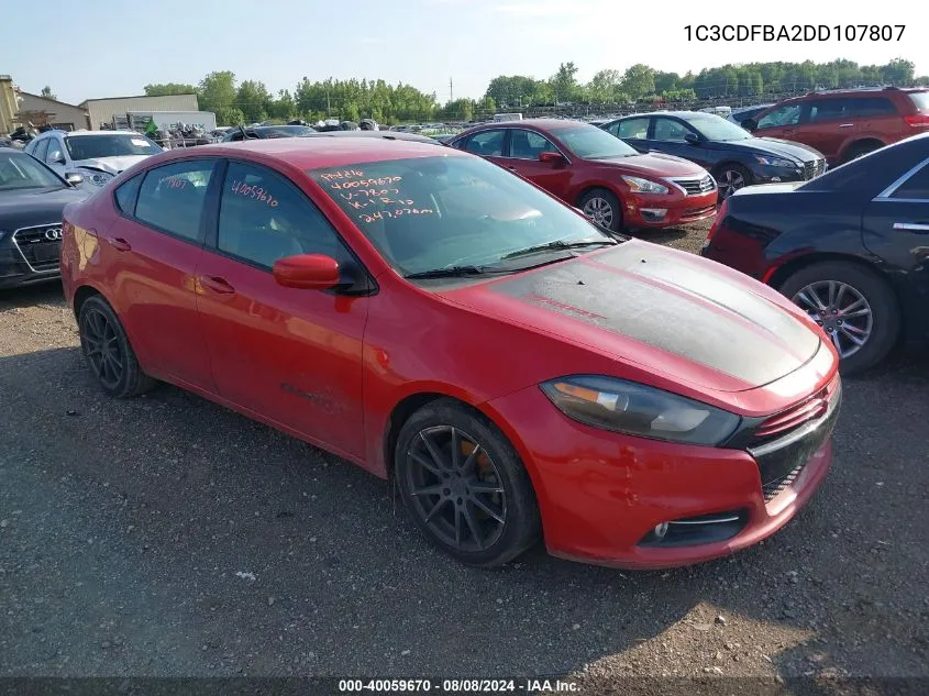 2013 Dodge Dart Rallye VIN: 1C3CDFBA2DD107807 Lot: 40059670