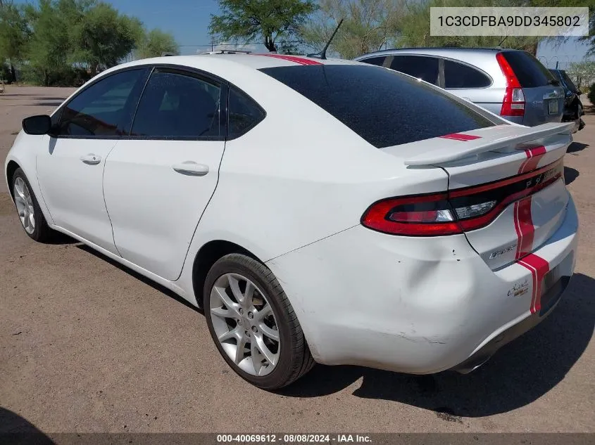 1C3CDFBA9DD345802 2013 Dodge Dart Sxt