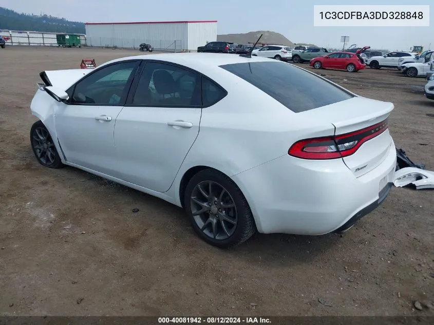 2013 Dodge Dart Sxt VIN: 1C3CDFBA3DD328848 Lot: 40081942