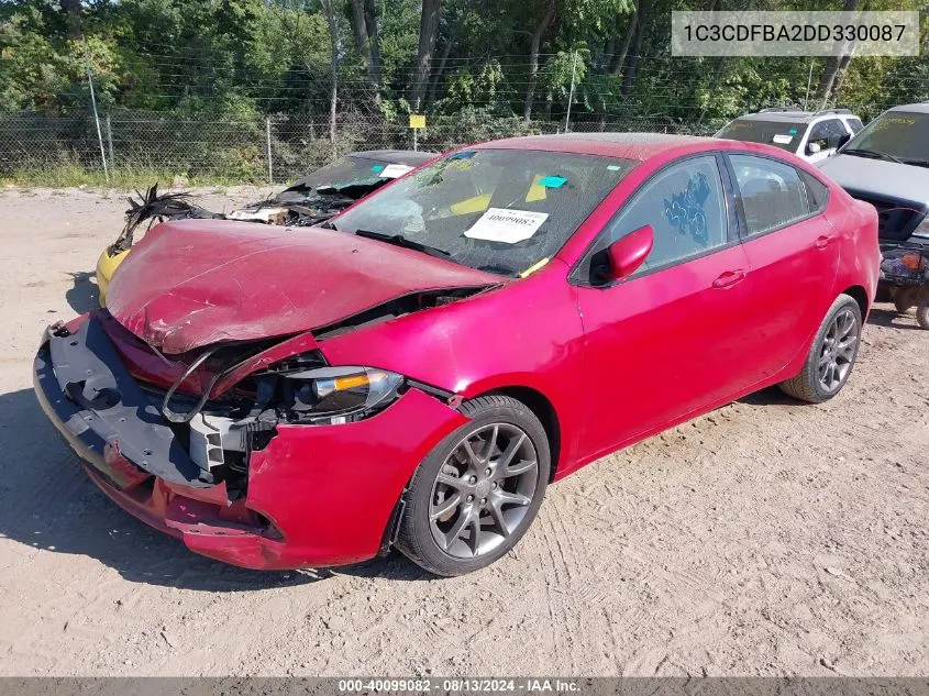 2013 Dodge Dart Sxt VIN: 1C3CDFBA2DD330087 Lot: 40099082