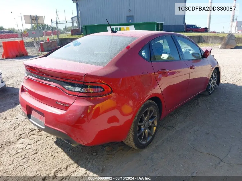 2013 Dodge Dart Sxt VIN: 1C3CDFBA2DD330087 Lot: 40099082