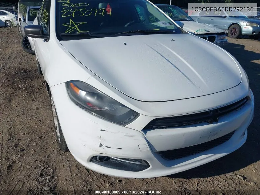 1C3CDFBA6DD292136 2013 Dodge Dart Sxt