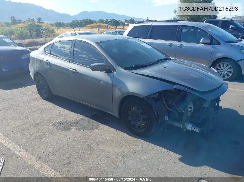 2013 Dodge Dart Aero VIN: 1C3CDFAH7DD216293 Lot: 40115458