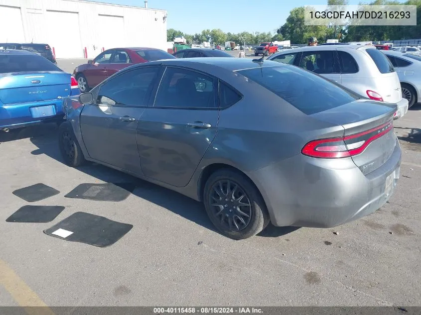 1C3CDFAH7DD216293 2013 Dodge Dart Aero