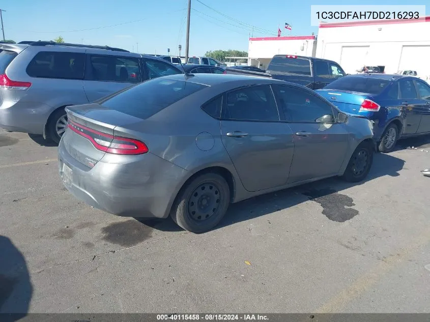 1C3CDFAH7DD216293 2013 Dodge Dart Aero