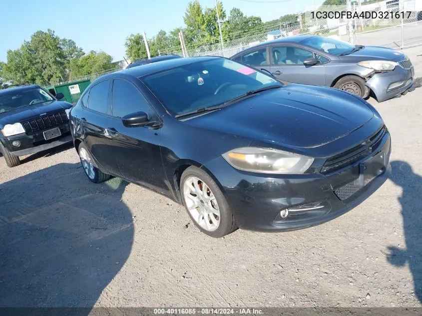 2013 Dodge Dart Sxt VIN: 1C3CDFBA4DD321617 Lot: 40116085