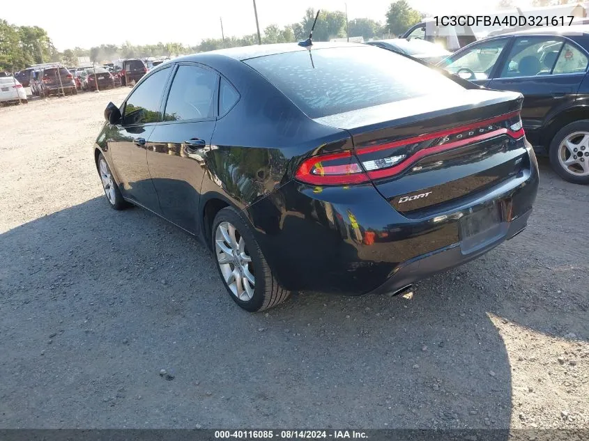 2013 Dodge Dart Sxt VIN: 1C3CDFBA4DD321617 Lot: 40116085