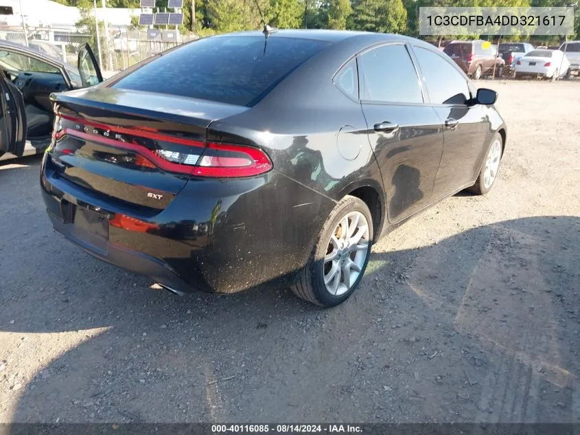 2013 Dodge Dart Sxt VIN: 1C3CDFBA4DD321617 Lot: 40116085