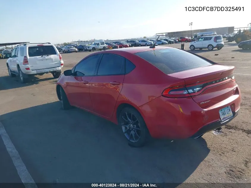 2013 Dodge Dart Gt VIN: 1C3CDFCB7DD325491 Lot: 40123824