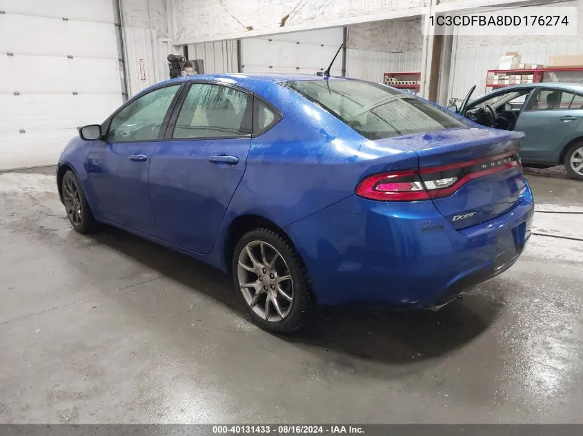 2013 Dodge Dart Rallye VIN: 1C3CDFBA8DD176274 Lot: 40131433