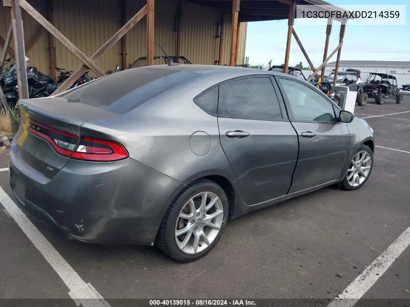 2013 Dodge Dart Sxt VIN: 1C3CDFBAXDD214359 Lot: 40139015