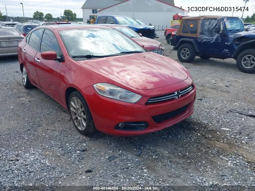 2013 Dodge Dart Limited VIN: 1C3CDFCH6DD315474 Lot: 40146055