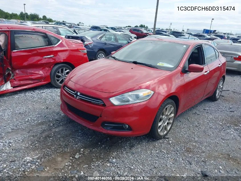 2013 Dodge Dart Limited VIN: 1C3CDFCH6DD315474 Lot: 40146055