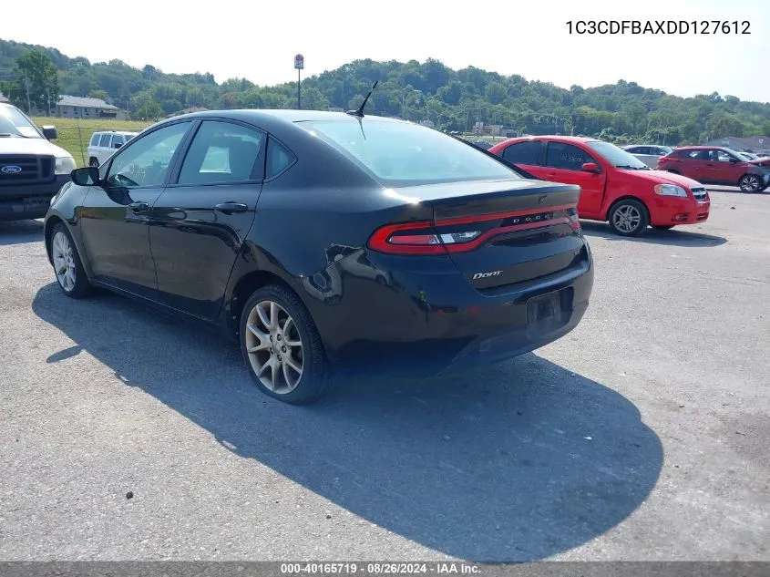 2013 Dodge Dart Sxt VIN: 1C3CDFBAXDD127612 Lot: 40165719