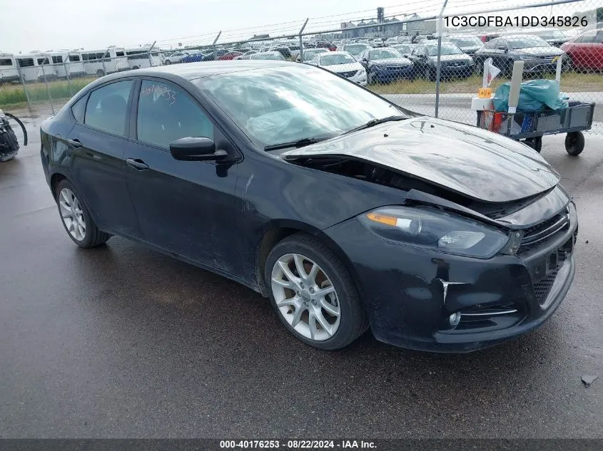 2013 Dodge Dart Sxt VIN: 1C3CDFBA1DD345826 Lot: 40176253