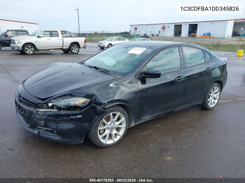 2013 Dodge Dart Sxt VIN: 1C3CDFBA1DD345826 Lot: 40176253