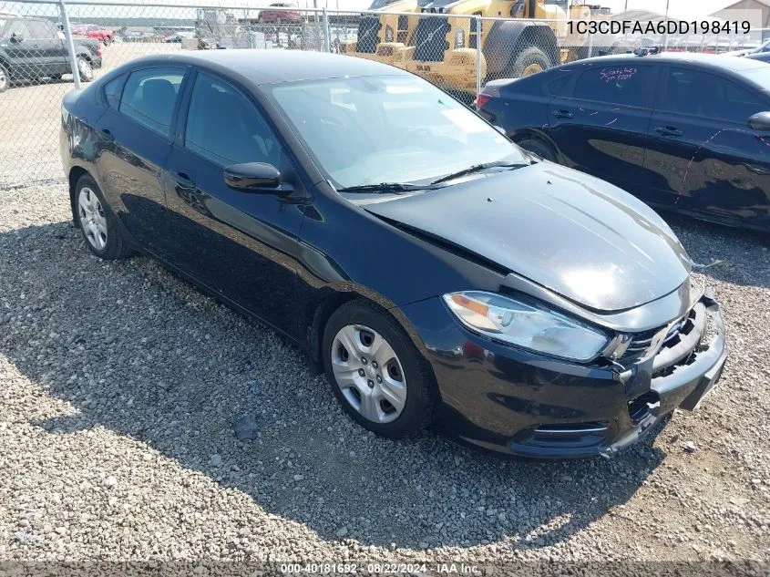 2013 Dodge Dart Se VIN: 1C3CDFAA6DD198419 Lot: 40181692