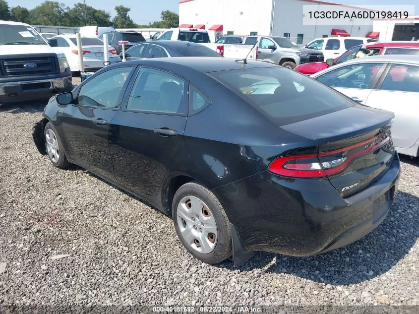 2013 Dodge Dart Se VIN: 1C3CDFAA6DD198419 Lot: 40181692