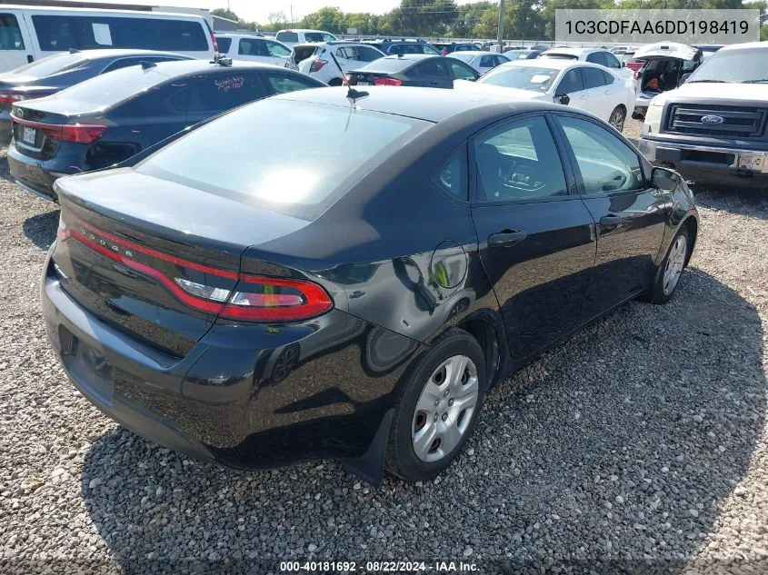 2013 Dodge Dart Se VIN: 1C3CDFAA6DD198419 Lot: 40181692