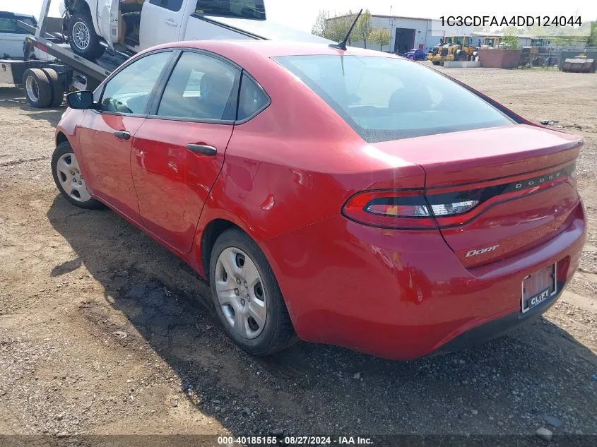 2013 Dodge Dart Se VIN: 1C3CDFAA4DD124044 Lot: 40185155