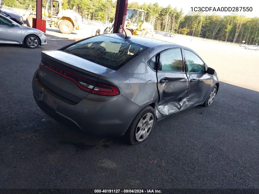 1C3CDFAA0DD287550 2013 Dodge Dart Se