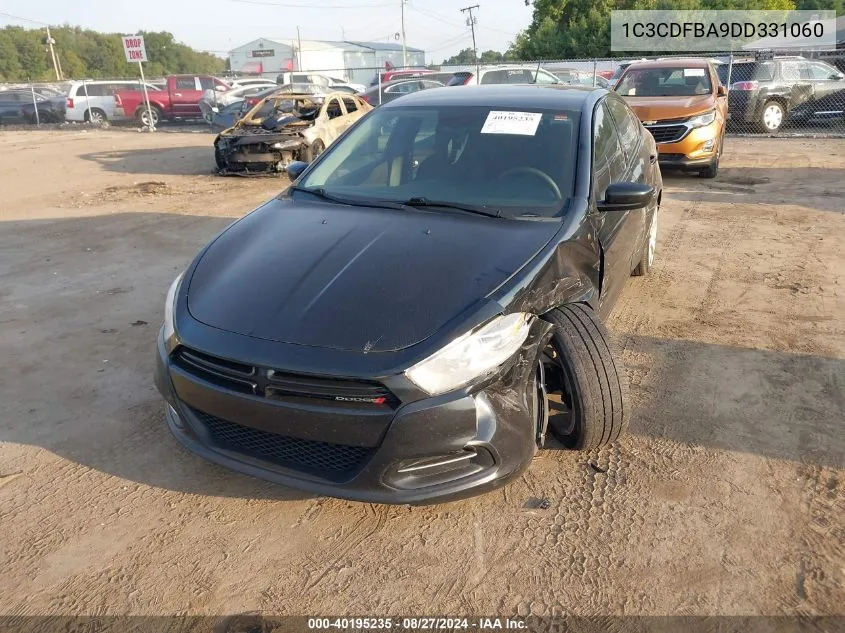 2013 Dodge Dart Sxt VIN: 1C3CDFBA9DD331060 Lot: 40195235