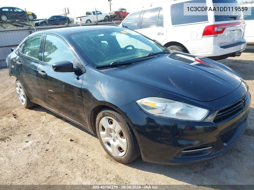 2013 Dodge Dart Se VIN: 1C3CDFAA1DD119559 Lot: 40195279