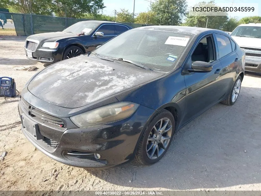 2013 Dodge Dart Sxt VIN: 1C3CDFBA5DD345599 Lot: 40198022