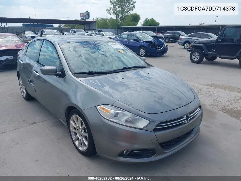 2013 Dodge Dart Limited VIN: 1C3CDFCA7DD714378 Lot: 40202782