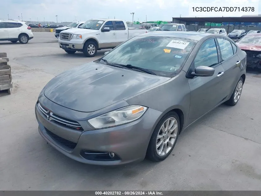 2013 Dodge Dart Limited VIN: 1C3CDFCA7DD714378 Lot: 40202782