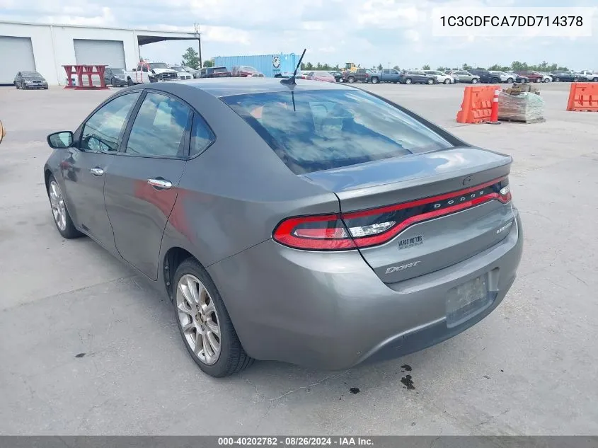 2013 Dodge Dart Limited VIN: 1C3CDFCA7DD714378 Lot: 40202782